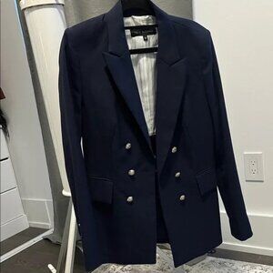 Navy Military Double Breasted Blazer